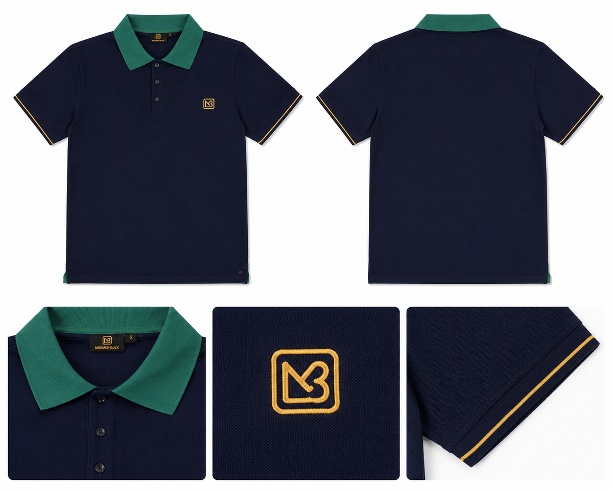 The Legacy Polo – Emerald & Navy