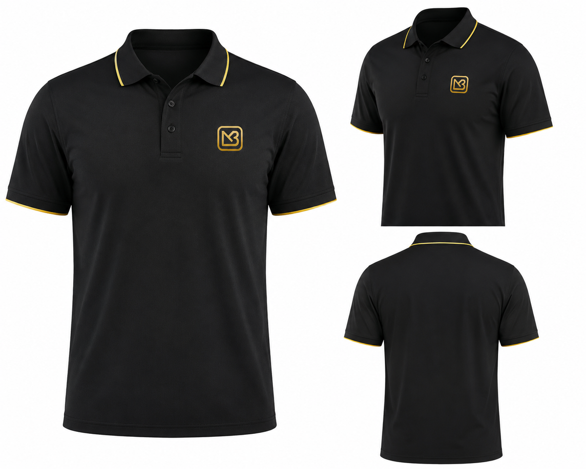 The Legacy Polo - Black Signature Gold Trimmed